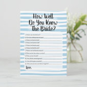 Invitation Connaissez-Vous Bien La Bleue Bleue Bleue Blancs (Debout devant)