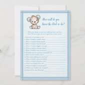 Invitation Connaît Daddy Meilleure Cute Brown Bear Baby Game (Devant)