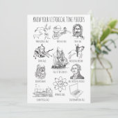 Invitation Connaître votre période historique - Périodes hist (Debout devant)