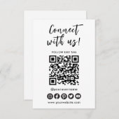 Invitation Connectez-vous aux médias sociaux américains Code  (Devant / Derrière)