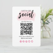 Invitation Connectez-vous aux médias sociaux américains QR Co (Debout devant)