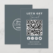 Invitation Connectez-vous aux médias sociaux américains QR Co (Devant / Derrière)