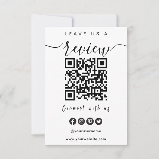 Invitation Connectez-vous avec le code QR Us | Laissez-Nous U (Devant)