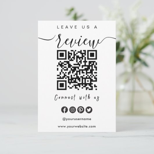 Invitation Connectez-vous avec le code QR Us | Laissez-Nous U (Debout devant)