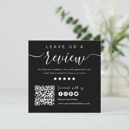 Invitation Connectez-vous avec le code QR Us | Laissez-Nous U (Debout devant)