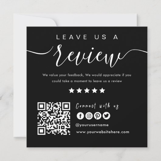 Invitation Connectez-vous avec le code QR Us | Laissez-Nous U (Devant)