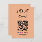 Invitation Connectez-Vous Avec Us Qr Code Professional tendan (Devant / Derrière)