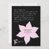 Invitation Conscience de cancer du sein de modèle (Dos)