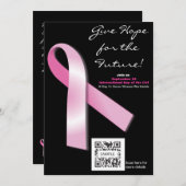 Invitation Conscience de cancer du sein de modèle (Devant / Derrière)