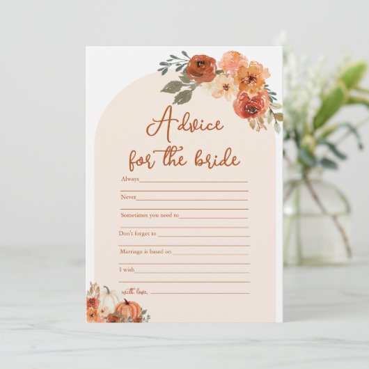 Invitation Conseil Citrouille d'automne Boho moderne pour le  (Debout devant)