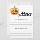 Invitation Conseil citrouille pour maman Baby shower Jeu (Devant)