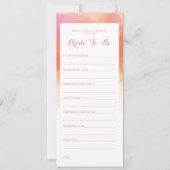 Invitation Conseil de Fête des mariées Aquarelle de corail ro (Devant)