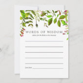 Invitation Conseil de Fête des mariées de l'aquarelle pour le (Devant)