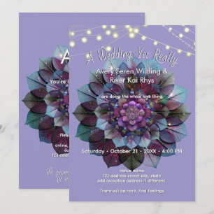 Invitation Conseil de feuilles Mandala Art P&B
