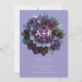 Invitation Conseil de feuilles | Mandala Art P&B (Dos)