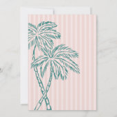 Invitation Conseil douche de plage de Pink Palm Springs pour (Dos)