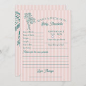 Invitation Conseil douche de plage de Pink Palm Springs pour (Devant / Derrière)