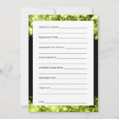 Invitation Conseil Fête des mariées Chartreuse Éclairage (Devant)