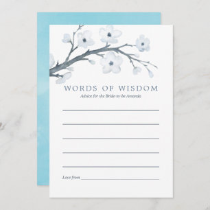 Invitation Conseil Fête des mariées Cherry Blossoms