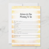 Invitation Conseil Jaune Tan Bunny Pour Mommy Douche Jeu (Devant)