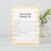 Invitation Conseil Jaune Tan Bunny Pour Mommy Douche Jeu (Debout devant)