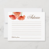 Invitation Conseil Mariage de la Fête de l'mariée des fleurs (Devant)