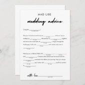 Invitation Conseil Mariage moderne Jeux de Libs nuptiales (Devant / Derrière)