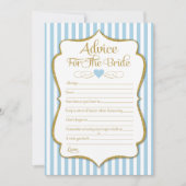Invitation Conseil Pour La Fête des mariées Bride Light Blue  (Devant)