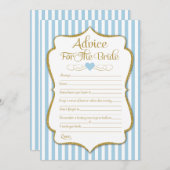 Invitation Conseil Pour La Fête des mariées Bride Light Blue  (Devant / Derrière)