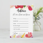 Invitation Conseil pour la mariée et la chambre Exotique Flor (Debout devant)