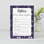 Invitation Conseil pour la mariée et la chambre florale foncé (Debout devant)