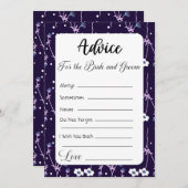 Invitation Conseil pour la mariée et la chambre florale foncé (Devant / Derrière)