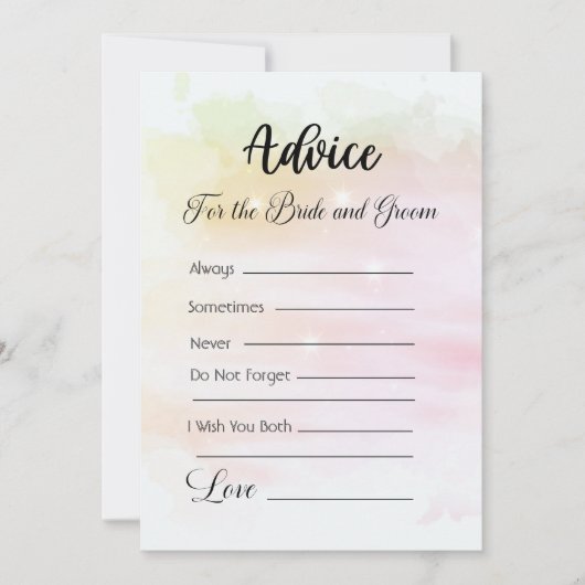 Invitation Conseil pour la mariée et la chambre Orange Rose S (Devant)