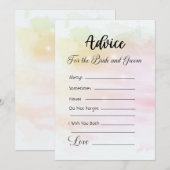 Invitation Conseil pour la mariée et la chambre Orange Rose S (Devant / Derrière)