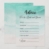 Invitation Conseil pour la mariée et la chambre plage Abstrai (Devant / Derrière)