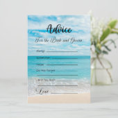 Invitation Conseil pour la mariée et la chambre plage et océa (Debout devant)