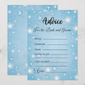 Invitation Conseil pour la mariée et la chambre Sky Blue Cele (Devant / Derrière)