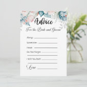 Invitation Conseil pour la mariée et la chambre verte Floral (Debout devant)