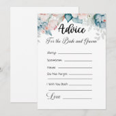 Invitation Conseil pour la mariée et la chambre verte Floral (Devant / Derrière)