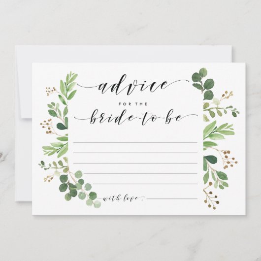 Invitation Conseil pour que la mariée soit une douche de mari (Devant)