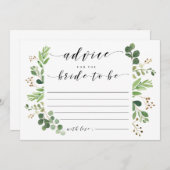 Invitation Conseil pour que la mariée soit une douche de mari (Devant / Derrière)