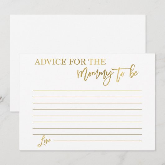 Invitation Conseil pour que la mère soit (Devant / Derrière)