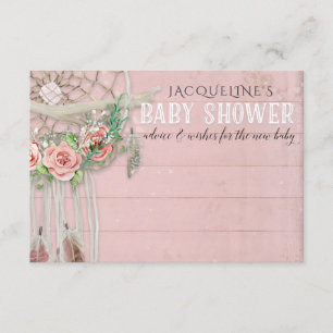 Invitation Conseiller BOHO Dream Catcher Baby shower de plume