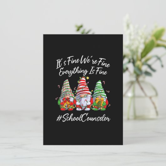 Invitation Conseiller d'orientation drôle tout va bien Noël (Debout devant)