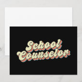 Invitation Conseiller d'orientation scolaire rétro Professeur (Devant / Derrière)