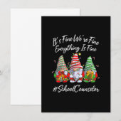 Invitation Conseiller Scolaire Drôle Tout Va Bien Noël (Devant / Derrière)