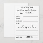 Invitation Conseils aux diplômés Cartes-Conseils pour les dip (Devant / Derrière)