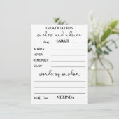 Invitation Conseils aux diplômés Cartes-Conseils pour les dip (Debout devant)