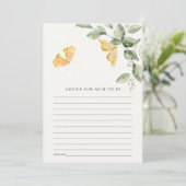 Invitation Conseils aux papillons de feuillage mignon pour ma (Debout devant)