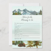 Invitation Conseils d'aventure en forêt pour le jeu de Mamans (Devant)